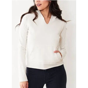 New Frank & Eileen Triple Fleece White Melanie Hoodie Size M